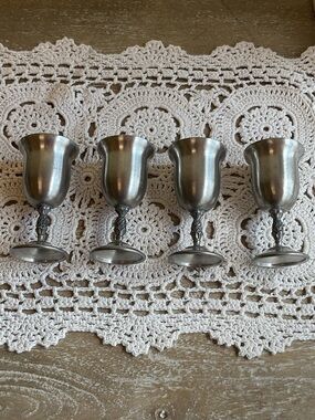 Vintage Revere Pewter cordial glasses- Set of 4